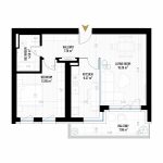 2 Room Apartment Type 11 - B2 - Drumul Taberei Residence - Apartments for Sale in Bucharest - Total Usable Area - 61.59 sqm