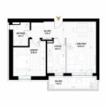 2 Room Apartment Type 5 - B2 - Drumul Taberei Residence - Apartments for Sale in Bucharest - Total Usable Area - 61.66 sqm