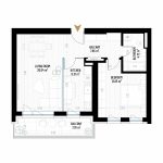 2 Room Apartment Type 6 - B2 - Drumul Taberei Residence - Apartments for Sale in Bucharest - Total Usable Area - 62.25 sqm