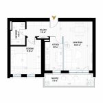 2 Room Apartment Type 7 - B2 - Drumul Taberei Residence - Apartments for Sale in Bucharest - Total Usable Area - 61.98 sqm