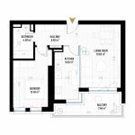 2 Room Apartment Type 8 - B1E2 - Drumul Taberei Residence - Apartments for Sale in Bucharest - Total Usable Area - 59.78 sqm