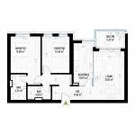 Apartament cu 3 Camere Tip 13 - B2 - Drumul Taberei Residence - Apartamente de vanzare Bucuresti - Suprafata utila totala - 80.94 mp